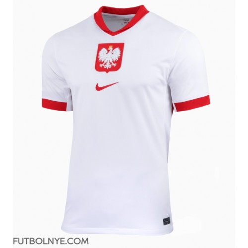 Camiseta Polonia Primera Equipación para mujer Eurocopa 2024 manga corta